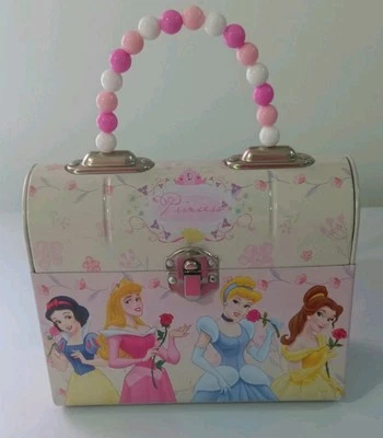 Disney Princess Metal Purse With Buckle & Bead Handle Light Pink & White  - Image 1 of 4
