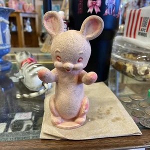 Rarität Vintage Star Rubber Co. Hase Kaninchen Quietschspielzeug - Quietscht - Mark Ryden Style Pink - Bild 1 von 18