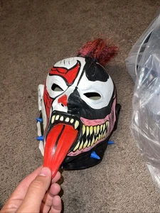 Pro GradePsycho Clown WWE Lucha Maske AAA GCW Wrestling Juan Vargas handbemalt - Bild 1 von 6