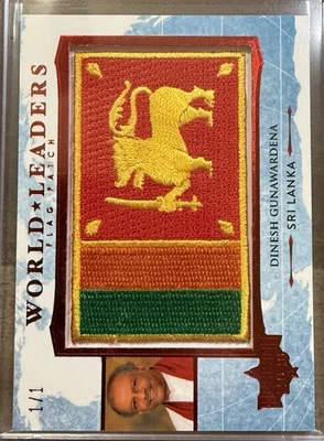 Decision 2022 Dinesh Gunawardena Sir Lanka World Leaders Flag Patch Red 1/1 - Image 1 of 2