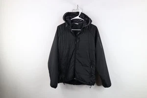 Salomon Womens Size Large Spell Out Outdoor Keystone Hooded Puffer Jacket Black - Picture 1 of 20