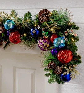 Balsam Hill 6’ Outdoor Winter Evergreen Kaleidoscope Garland - Picture 1 of 1