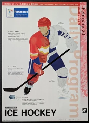 Juegos Olímpicos de Invierno 1998 Hombres Hockey Semifinales Programa Nagano Japón Canadá Checo Foto 1 de 3