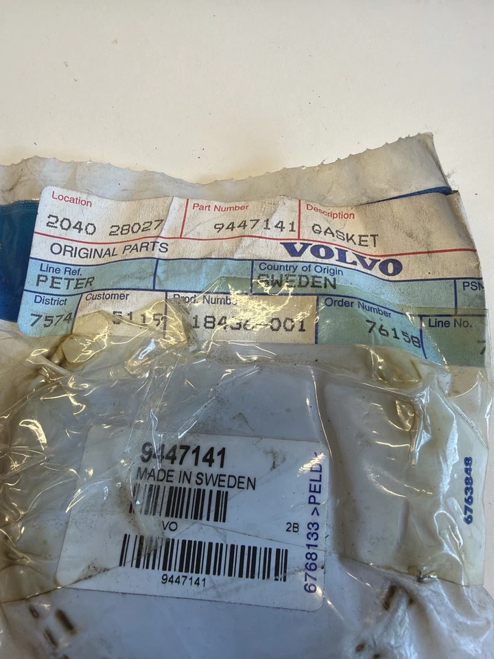 Junta de carcaça termostática Volvo 240 740 940 Volvo 9447141 Suécia NOS - Imagem 1 de 1