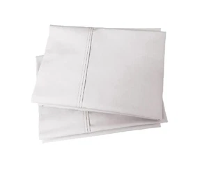 Juego de 2 fundas de almohada de algodón percal fresco y nítido (tamaño estándar, blanco) hecho... - Imagen 1 de 3