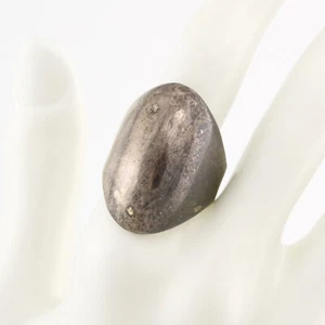 Vintage Modernist Sterling Silver Dome Ring Size 10 Long Oval Statement Band - Picture 1 of 11