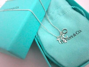 NEW Tiffany & Co. T&Co Dangle Charms Pendant 18-20" Necklace Sterling Silver - Picture 1 of 3