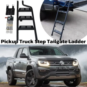 Pickup Truck Step Tailgate Ladder Fits For VW All New Amarok 2022-2024 Black - Picture 1 of 10