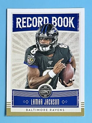 2020 Panini Legacy Record Book Insert #RB-LJ Lamar Jackson Baltimore Ravens - Image 1 of 2