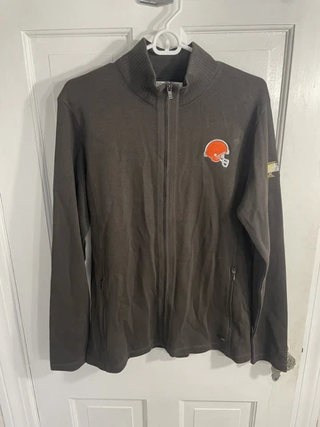 Cutter and Buck Cleveland Browns Presidents Cup Cobranded Full Zip Jacket Large Cover