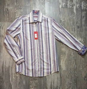 Report Collection Men's M NEW 50 Purple Long Sleeve Button - Picture 1 of 9