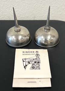Vintage Sewing Accessories - 2 Small Oil Cans & Singer Travel Sewing Kit - Picture 1 of 4