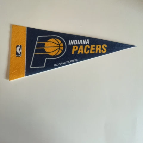 Indiana Pacers Vintage Old Logo NBA Mini Pennant 9"x4” Felt Banner Flag Cover