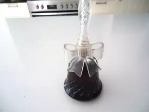 vintage Avon charisma crystalsong cologne ruby red glass bell bpottle - Picture 1 of 5