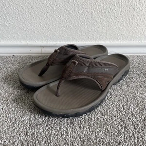 Teva Pajaro Flip-Flops Men's 10 Dune Suede Brown Slip-On Comfort Thong Sandals - Picture 1 of 9