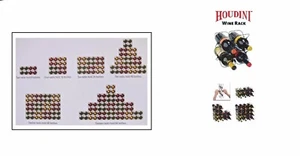 Metrokane Houdini Expandable Wine Rack 4 Bottle Rack Black steel Modular BNIB - Picture 1 of 2