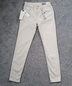 Tommy Hilfiger Venice RW Jeans Skinny Fit Soft Touch W26 30 Cream New With Tags - Picture 1 of 16