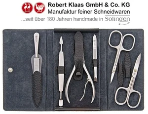 JUEGO DE 6 PIEZAS DE TIJERAS DE UÑAS Y CUTÍCULAS SOLINGEN HECHAS A MANO ROBERT KLAAS - Imagen 1 de 1