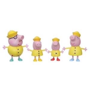 Peppa Pig Peppa’s Adventures Peppa’s Family Rainy Day Figure 4-Pack in