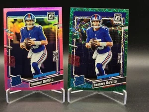2023 Donruss Optic 280 Tommy DeVito Pink + Green Velocity Prizm Rated Rookie RC - Picture 1 of 2