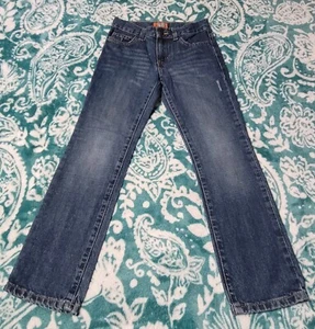 Old Navy Jeans Denim Boys Size 8 Skinny Color Blue Adjustable Waist - Picture 1 of 11