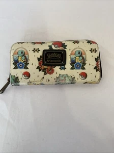 Loungefly Pokemon Tattoo Starters Large Wallet Zip Around - Picture 1 of 17