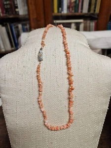 Collana Corallo rosa, chiusura argento 835 Lung. Cm. 42 vintage (V3) ^ - Bild 1 von 7