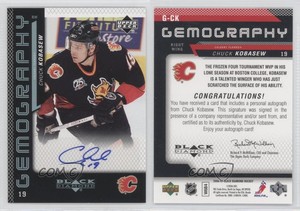 2006-07 Upper Deck Black Diamond Gemography Chuck Kobasew #G-CK Auto