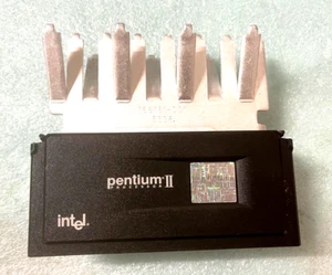 INTEL PENTIUM II 350MHZ SLOT 1 CPU GOT STYLE HEATSINK TESTED CORP PULLS RM2CMP46 - Picture 1 of 5