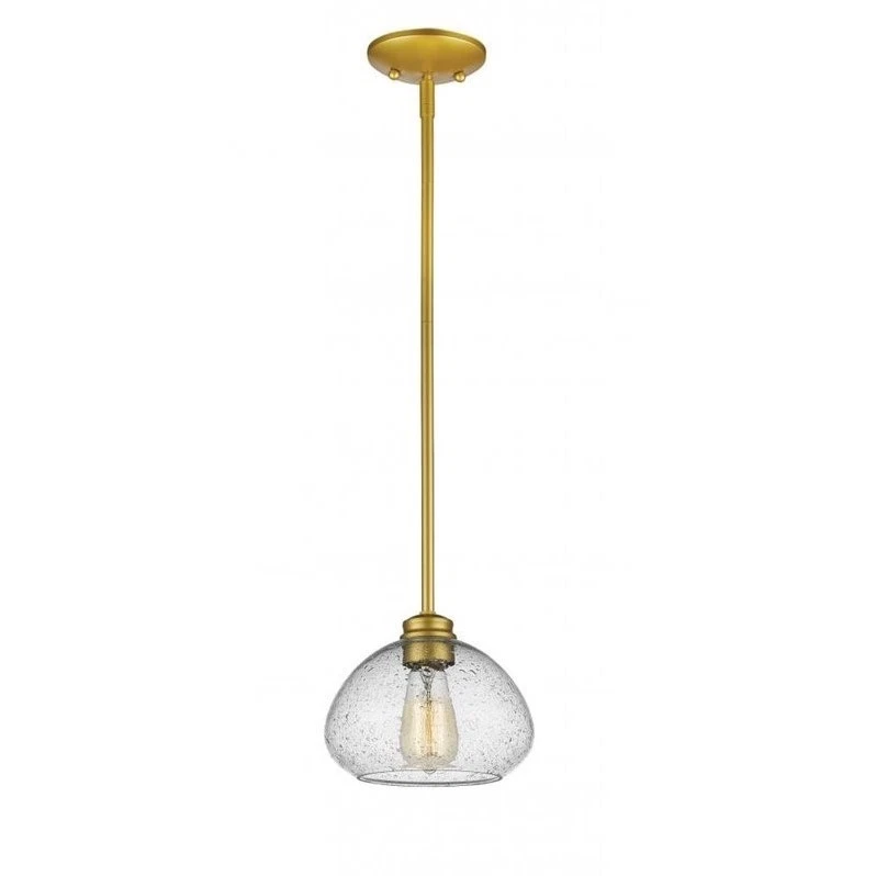 Z-Lite Amon 1 Light Mini Pendant in Satin Gold