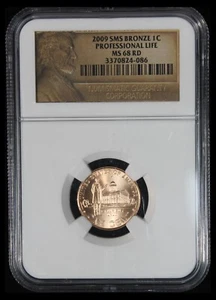 2009 SMS Bronze Lincoln Cent - Professional -NGC MS-68 RD TQ2765/JU - Picture 1 of 2