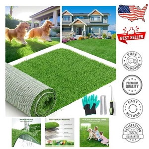 Realistic 4x6 Artificial Grass for Indoor & Outdoor Use - Easy Setup Included - Picture 1 of 10