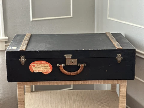 Louis Vuitton Black Car Motoring Trunk Antique Luggage Cover