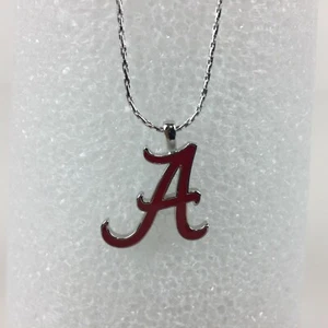 Alabama Crimson Tide Logo Script A Necklace Annaleece by DeVries Fashion Jewelry - Picture 1 of 9