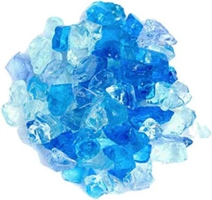 Fire Pit Glass Rocks For Outdoor Propane Gas Fireplace Crystal 10 Lbs Multicolor - Picture 1 of 20
