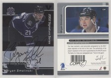 2001-02 ITG Be A Player Signature Series Vault Black Bryan Smolinski #134 Auto