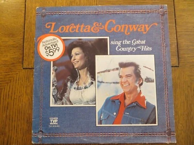 Loretta & Conway – Sing The Great Country Hits - 1976 - TVP-1010-KO Vinyl LP VG+ - Image 1 of 4