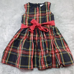Crewcuts J Crew Girls Dress Sz 3 Tartan Plaid with Sash Classic Preppy Christmas - Picture 1 of 9
