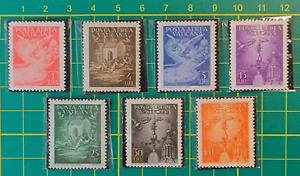 Vatican air post stamps 1947, Sc A5, A6, A7, Set of 7, MNH