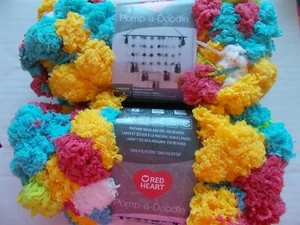 Red Heart Pomp-a-Doodle jumbo yarn, Quirky, lot of 2 (14 yds ea) - Picture 1 of 2