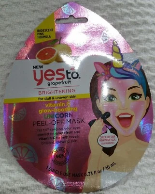 1- Mascarilla Despelable Unicornio Iluminadora Vitamina C Iluminadora YesTo Pomelo Foto 1 de 2