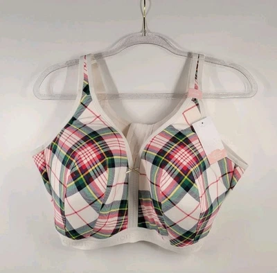 Sujetador Cacique ligeramente forrado rojo blanco verde a cuadros sin aros talla 46DDD nuevo Foto 1 de 4