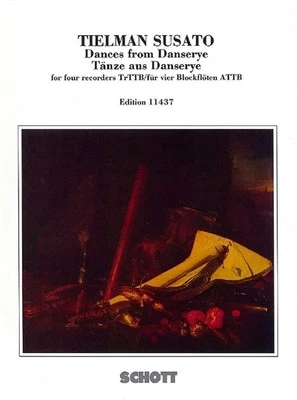 Dances from Danserye Tielman Susato Book [Softcover] 4 Recorders [ATTB] Schott M - Image 1 of 3