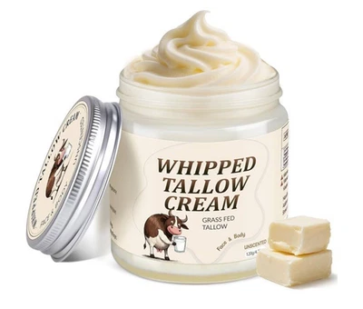 Whipped Tallow 皮肤塔洛润肤霜适用于面部身体保湿霜有效期至 28 月 4 日 18 日 — 第 1/4 张图片
