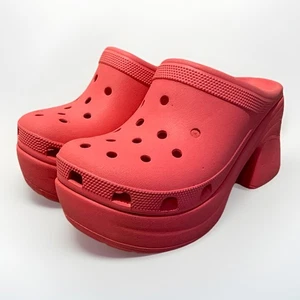 Women’s size 8 Hot Pink Fuchsia  platform Crocs - Picture 1 of 14