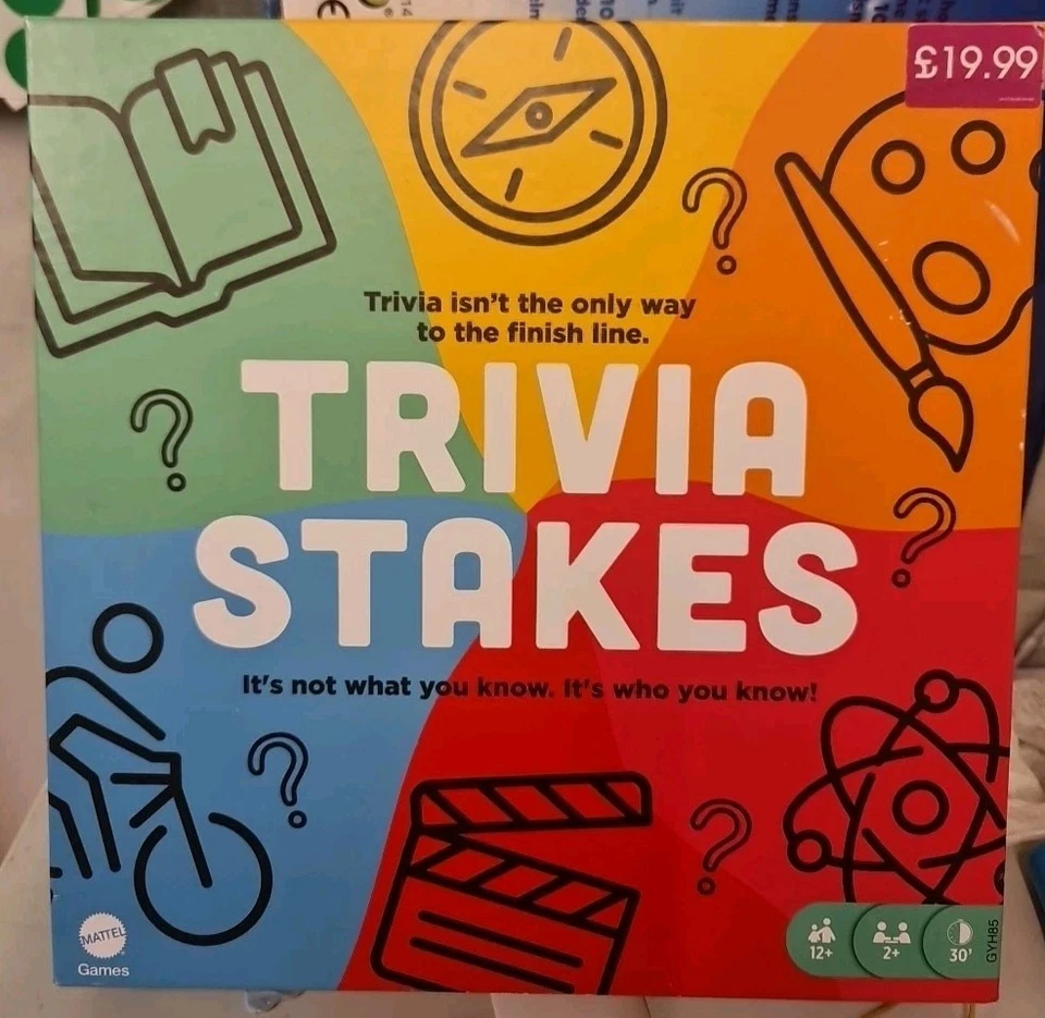 345. Trivia Stakes Family Board Game with Trivia and Wagers New - Image 1 of 1