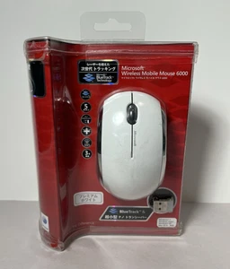Microsoft Wireless Mobile Mouse 6000 White For Windows & Mac Sealed 1383 1384 - Picture 1 of 16