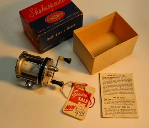 Vintage Shakespeare Wonderel #1922 modèle de luxe FK 1949, boîte d'origine jamais utilisée - Photo 1/10