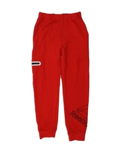 REEBOK Boys Graphic Tracksuit Trousers Joggers 10-11 Years Large Red AD17 - Picture 1 of 4