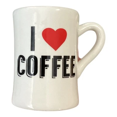 Taza de café vintage de 3” de alto pequeño gres I Love taza cocina carro decoración  Foto 1 de 4